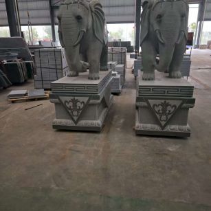 威海芝麻灰花岗岩对象 芝麻白芝麻灰大象