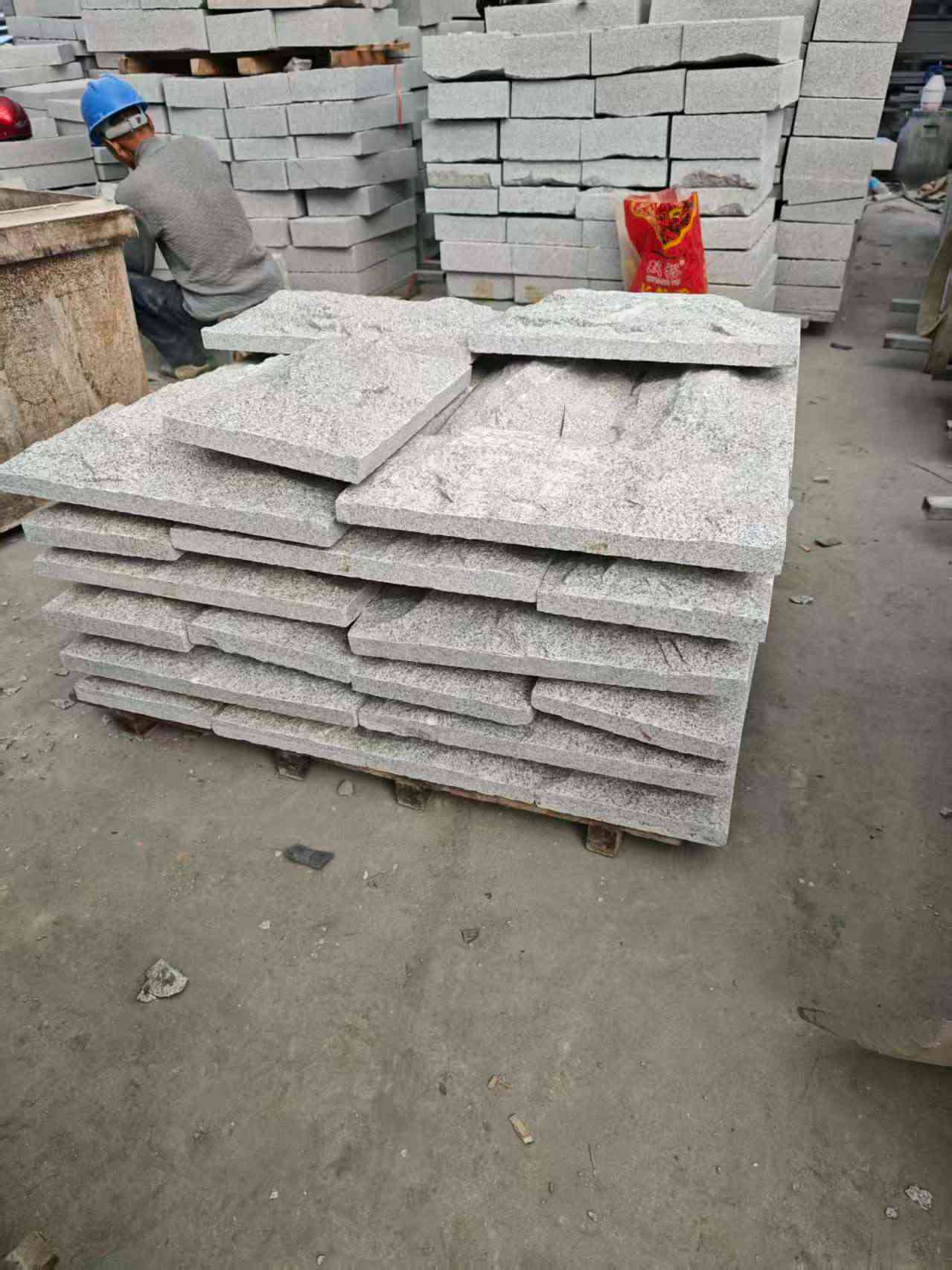 威海芝麻白蘑菇石，自然面